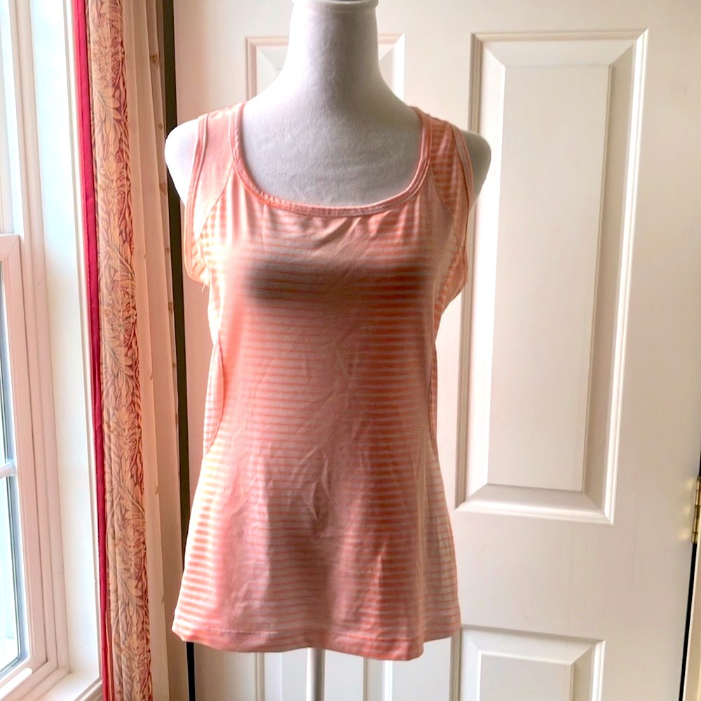 Speedo Slazenger Tennis Top Racerback Sleeveless Orange Cream Size L